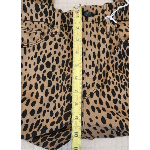 Good American NWT Jeans Tan Good Waist Cheetah Leopard Print Size 8/29 Stretch - Picture 3 of 6